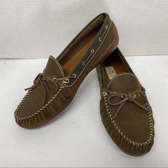 Original Rugged Outback Brown Classic Casual Moccasin Loafers Size 10 - Picture 1 of 7